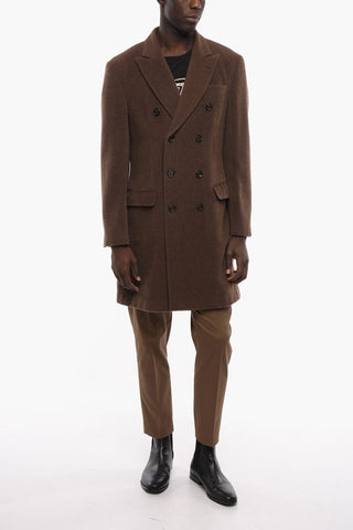 Alpaca Wool Double-breasted Coat