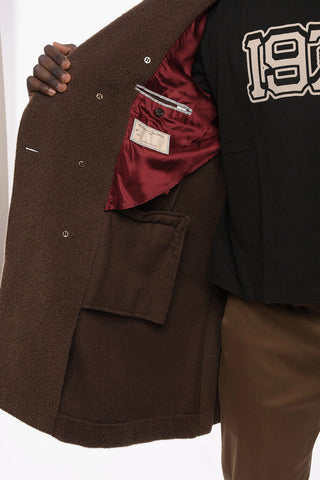 Alpaca Wool Double-breasted Coat
