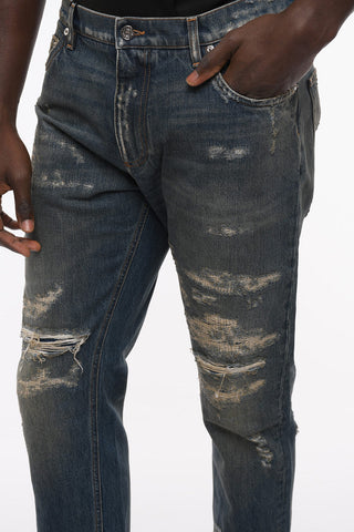 Loose Fit Distressed Denims 14cm