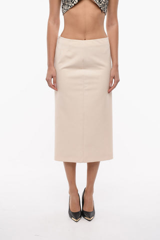 Side Slit BRENTA Wool Blend Skirt