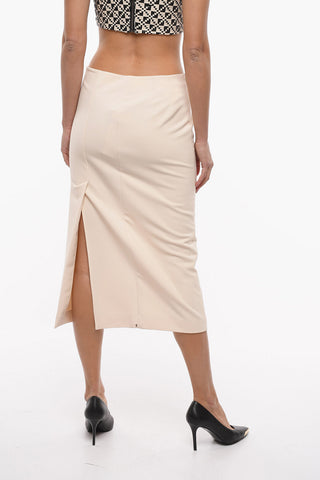 Side Slit BRENTA Wool Blend Skirt