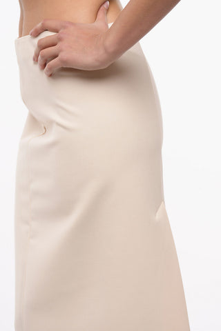Side Slit BRENTA Wool Blend Skirt