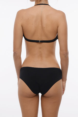 Perforated Logo Monochrome Bikini