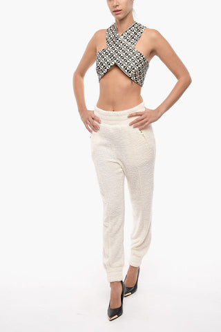 Cuffed Terry Sweatpants with Zipped Pockets