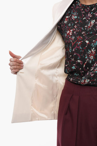 Blazer Smoking con Revers a Scialle e Dettagli in Satin