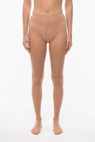 All-Over Logo Semi-sheer Tights