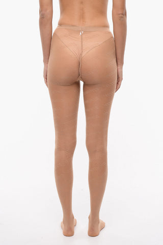 All-Over Logo Semi-sheer Tights