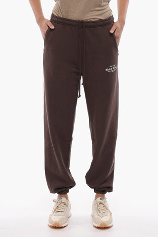 Joggers in Cotone Felpato con 3 Tasche
