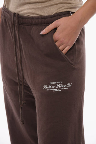 Joggers in Cotone Felpato con 3 Tasche