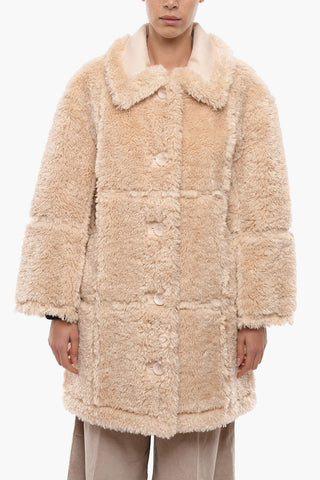 Eco-Shearling SAMIRA Reversible Coat with Flush Pockets