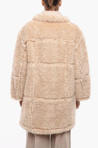 Eco-Shearling SAMIRA Reversible Coat with Flush Pockets