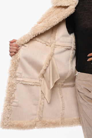 Eco-Shearling SAMIRA Reversible Coat with Flush Pockets