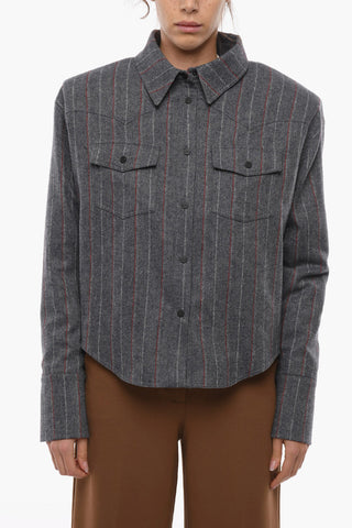 Overshirt TOLEDO con Motivo Heringbone e Tasche Utility
