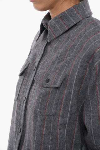 Overshirt TOLEDO con Motivo Heringbone e Tasche Utility