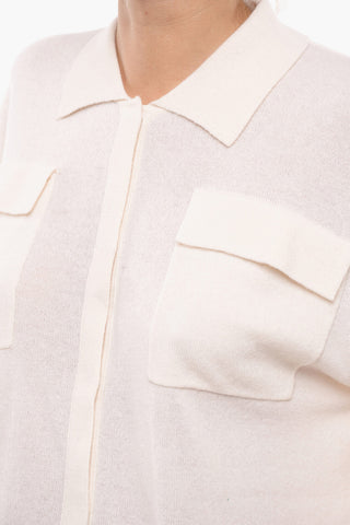 Cashmere Short Sleeves Knitwears with Utility Pockets