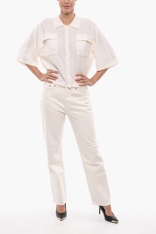 Cashmere Short Sleeves Knitwears with Utility Pockets