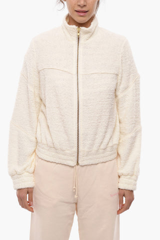 Felpa Mock Neck in Spugna CASSIE con Zip Frontale