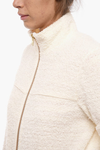 Felpa Mock Neck in Spugna CASSIE con Zip Frontale