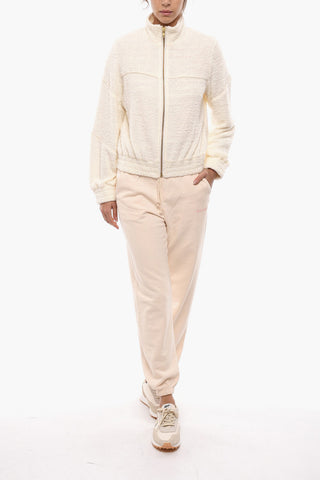Felpa Mock Neck in Spugna CASSIE con Zip Frontale