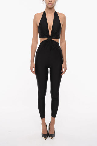 Halter Neck Jumpsuit With Cutouts