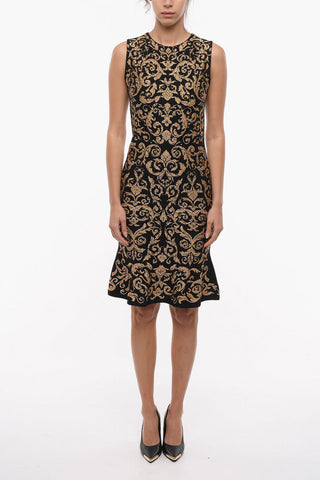 COUTURE! Baroque Motif Lurex Midi Dress