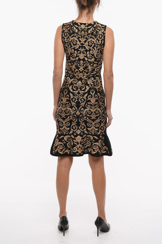 COUTURE! Baroque Motif Lurex Midi Dress