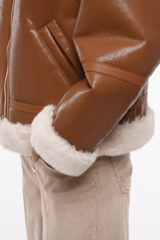Eco-Patent Leather RAINA Biker Jacket