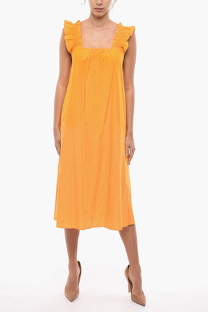Ausgestelltes Maxikleid GILL mit gerafften Details