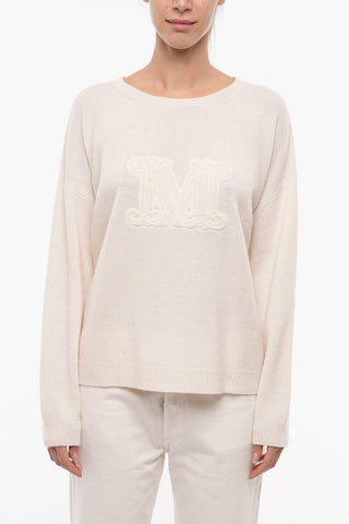 Logo Embroidered ASTER Crew-neck Cashmere Sweater