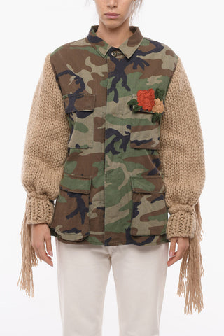 Giubbotto Con Maniche Knit E Interno Sfoderabile