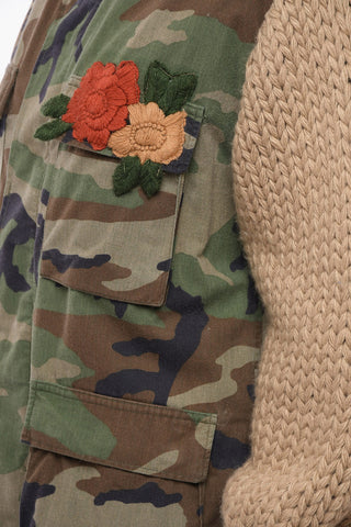 Giubbotto Con Maniche Knit E Interno Sfoderabile