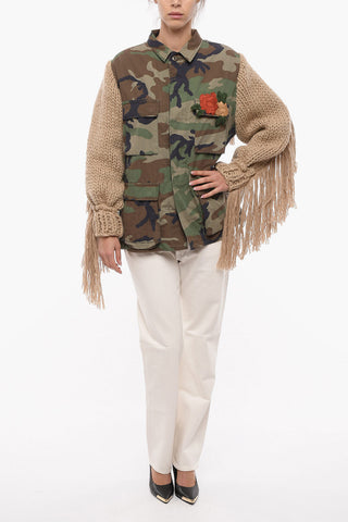 Giubbotto Con Maniche Knit E Interno Sfoderabile