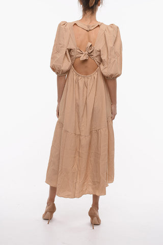 Honeycomb CARRIE Maxi Dress with Open Back