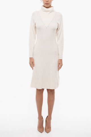 Ribbed Knitted ERIN Maxi Dress with Perforated Details