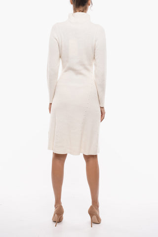 Ribbed Knitted ERIN Maxi Dress with Perforated Details