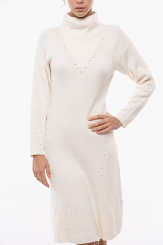 Ribbed Knitted ERIN Maxi Dress with Perforated Details