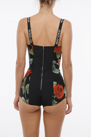 Printed Corset Body With Logoed Straps