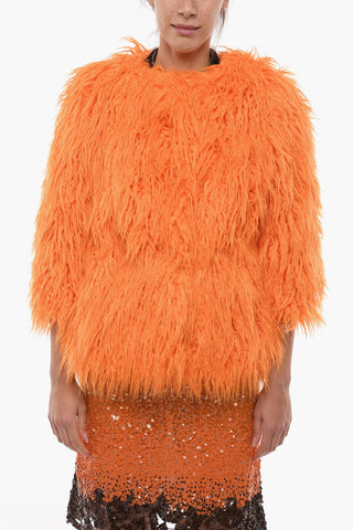 Eco-fur ROSS Coat with Back Bow