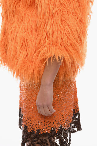 Eco-fur ROSS Coat with Back Bow