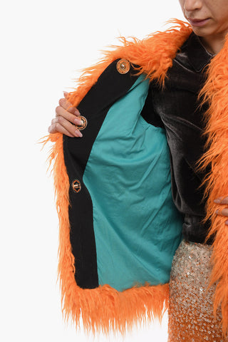 Eco-fur ROSS Coat with Back Bow