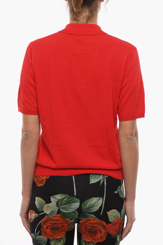 Cotton 3-Buttons Polo Shirt with Braided Detail