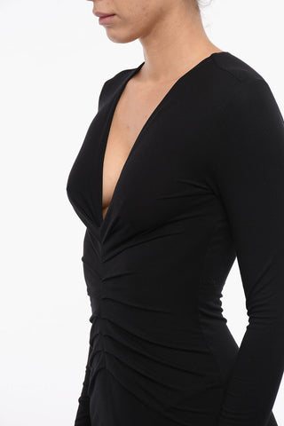 Bodycon ANNA Minidress with Ruffle on The front