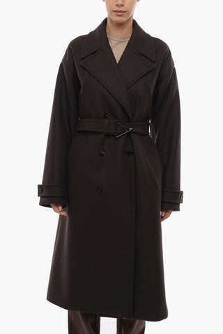 Cappotto Doppiopetto in Lana con Cintura