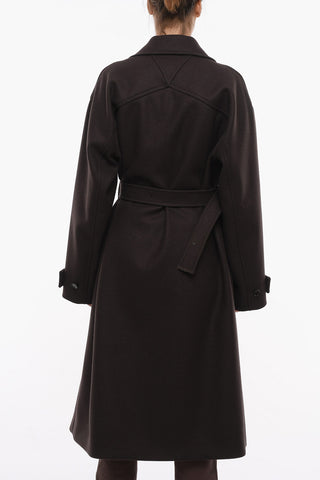 Cappotto Doppiopetto in Lana con Cintura