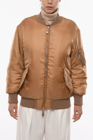 Bomber SHELL Oversized con Applicazione Logo sul Retro