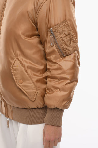 Bomber SHELL Oversized con Applicazione Logo sul Retro