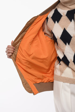 Bomber SHELL Oversized con Applicazione Logo sul Retro