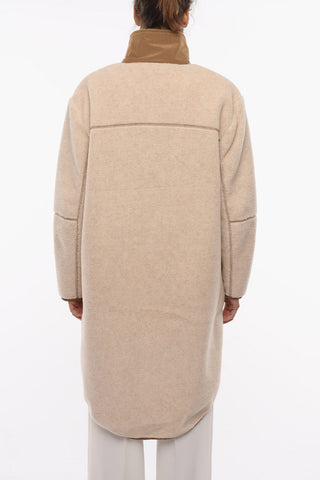 Buttoned REACTION Teddy Coat with Zip