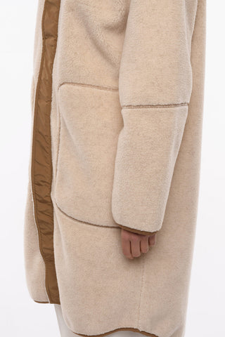 Buttoned REACTION Teddy Coat with Zip