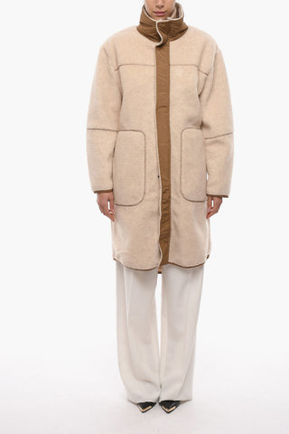 Buttoned REACTION Teddy Coat with Zip
